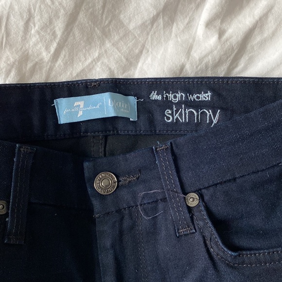 7 for all mankind high rise skinny - Picture 2 of 5
